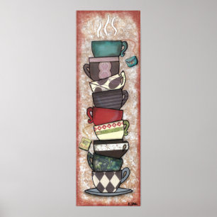 Cupapalooza - Kaffe koppar, Tea Kopp - Originalkon Poster