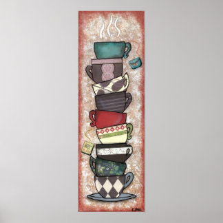 Cupapalooza - Kaffe koppar, Tea Kopp - Originalkon Poster