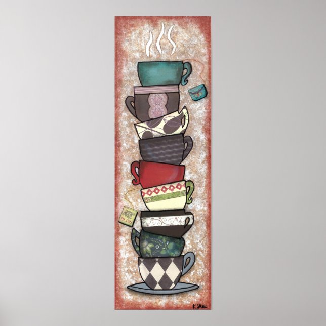 Cupapalooza - Kaffe koppar, Tea Kopp - Originalkon Poster (Framsidan)