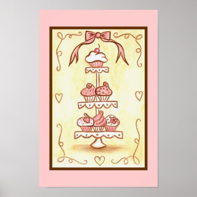 Cupcake-affisch Poster (Framsidan)