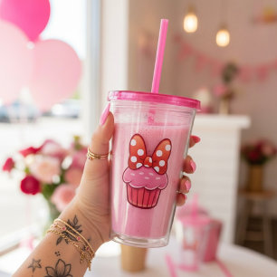 Cupcake Akryl Tumbler Take Away Mugg