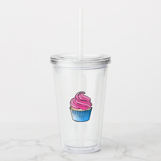 Cupcake - Akryl Tumbler Take Away Mugg (Framsida)