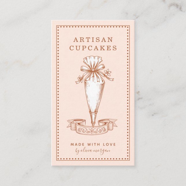 Cupcake Bagare Bakarverk Konditor Visitkort (Framsida)
