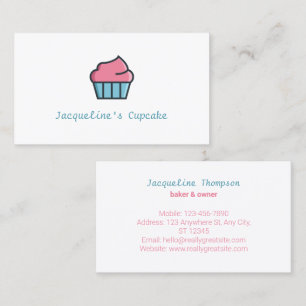 Cupcake Bageri Bagare Chef Visitkort