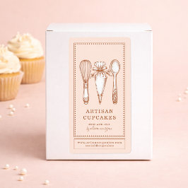 Cupcake Bageri Bakredskap Produktetiketter Fraktsedel