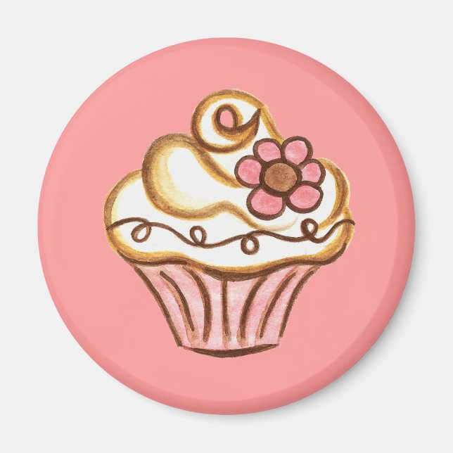 Cupcake Bageri Köksmagnet Magnet (Framsidan)