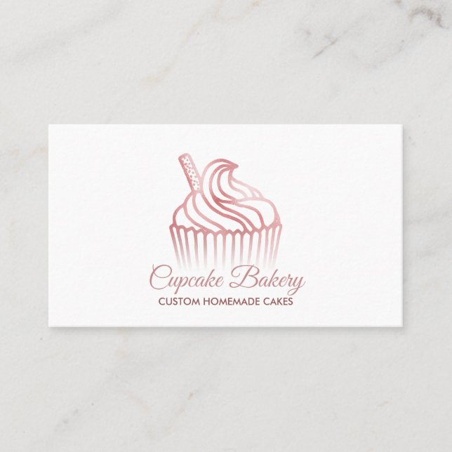 Cupcake bageriet konditor Vispad Grädde Visitkort (Framsida)