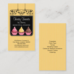 Cupcake Bakar Butiks Skylt Visitkort