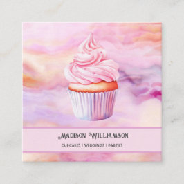 Cupcake Bakery | Bagare Chef Catering ELLER Kod Fyrkantigt Visitkort