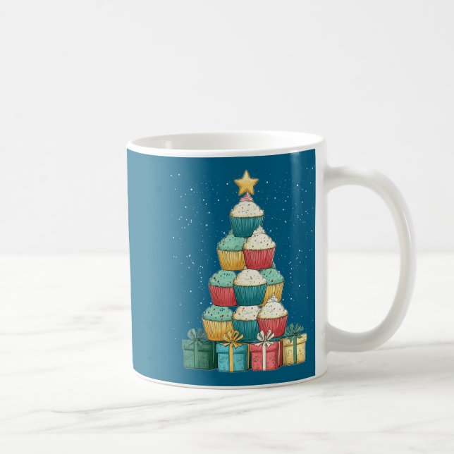 Cupcake Baking Baker Christmas Tree Xmas  Kaffemugg (Höger)
