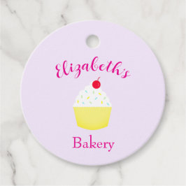 Cupcake Baking Birthday Gåvor Etiketter