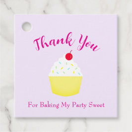 Cupcake Baking Birthday Gåvor Etiketter