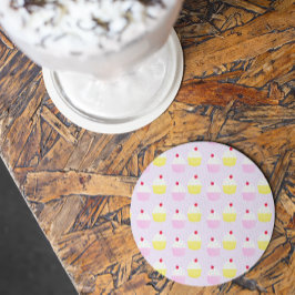 Cupcake Baking Birthday Underlägg Papper Rund