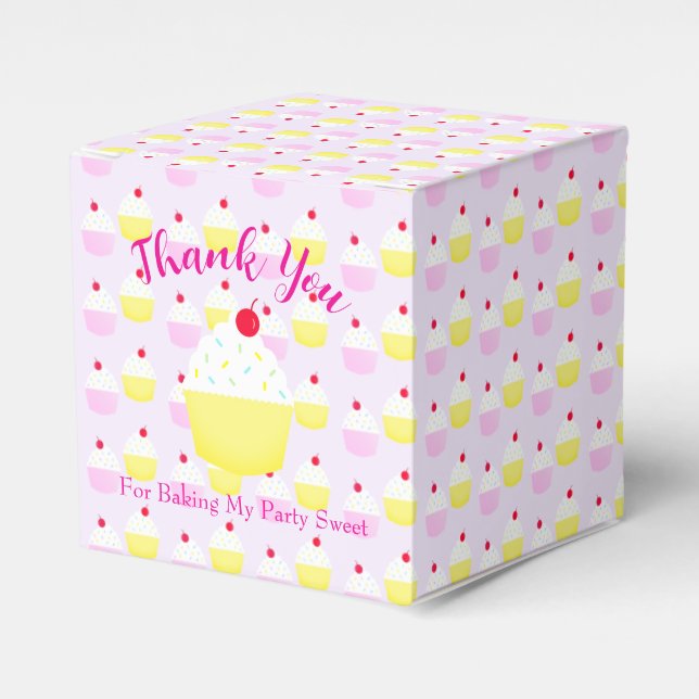 Cupcake Bakning Födelsedag Presentaskar (Framsidan Sidan)