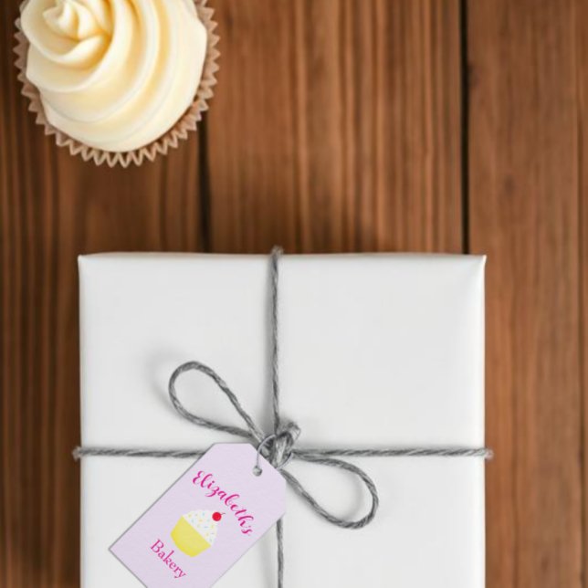 Cupcake Bakning Födelsedag Presentetikett (Skapare uppladdad)
