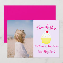 Cupcake Bakning Födelsedag Tack Kort