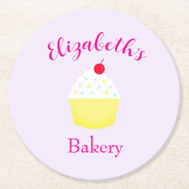 Cupcake Bakning Födelsedag Underlägg Papper Rund