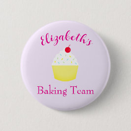 Cupcake Bakning Team Födelsedag Knapp