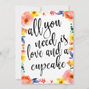 Cupcake Bröllopsdessert Prisvärd Blommig Skylt