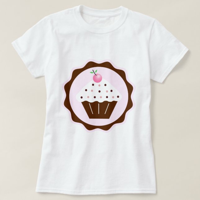 CUPCAKE BROWN & ROSA TRÖJA (Design framsida)