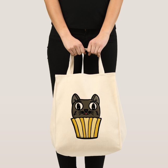 Cupcake Cat Peekaboo Tygkasse (Framsida (produkt))