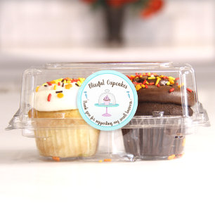 Cupcake Cookie Bakery Tack för Support Runt Klistermärke