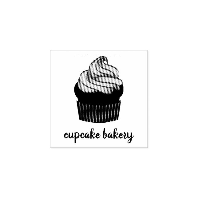 Cupcake Cream Bageri Stämpel (Tryck)