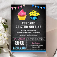 Cupcake eller Stud Muffin Köns Avslöjande Fest