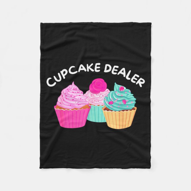 Cupcake Er - Rolig Cupcake Bagare Efterrätter Bakn Fleecefilt (Framsidan)
