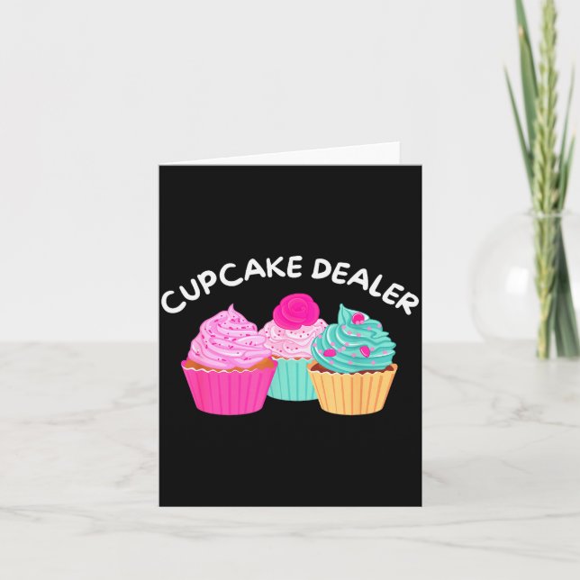 Cupcake Er - Rolig Cupcake Bagare Efterrätter Bakn Kort (Framsida)