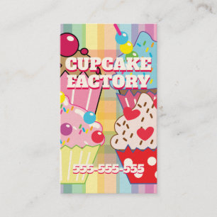 CUPCAKE FACTORY VISITKORT