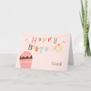 Cupcake Födelsedagsband Kort