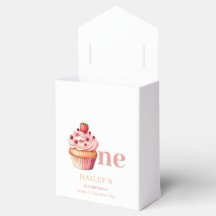 Cupcake Födelsedagsinbjudan, Flickor 1-årsdag