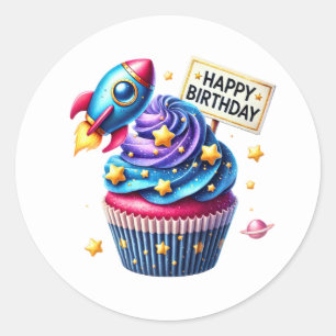 Cupcake Födelsemärkningar Runt Klistermärke