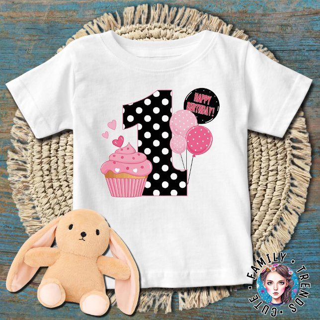 Cupcake Första Födelsedag T Shirt (Skapare uppladdad)