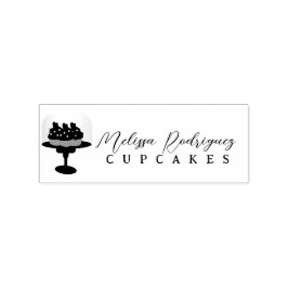 Cupcake Glas Kupol Bageri Bagare Script  Logo Stämpel