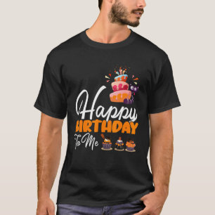 Cupcake Halloween Katt Födelsedagstårta Grattis på T Shirt