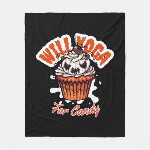 Cupcake Halloweenidé för Mamas Yoga Fleecefilt