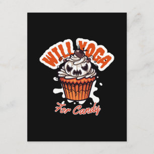 Cupcake Halloweenidé för Mamas Yoga Tilläggskort