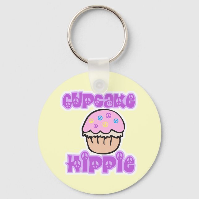 Cupcake Hippie Nyckelring (Framsida)
