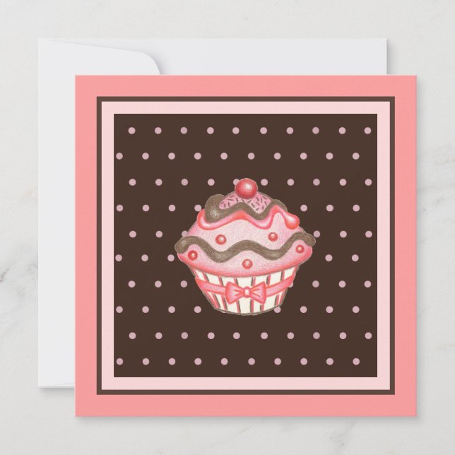 Cupcake-inbjudningar Inbjudningar (Framsida)