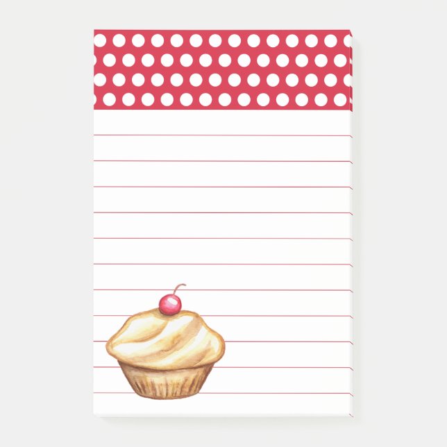 Cupcake Inköpslista Post It-anteckningar Post-it Block (Framsida)