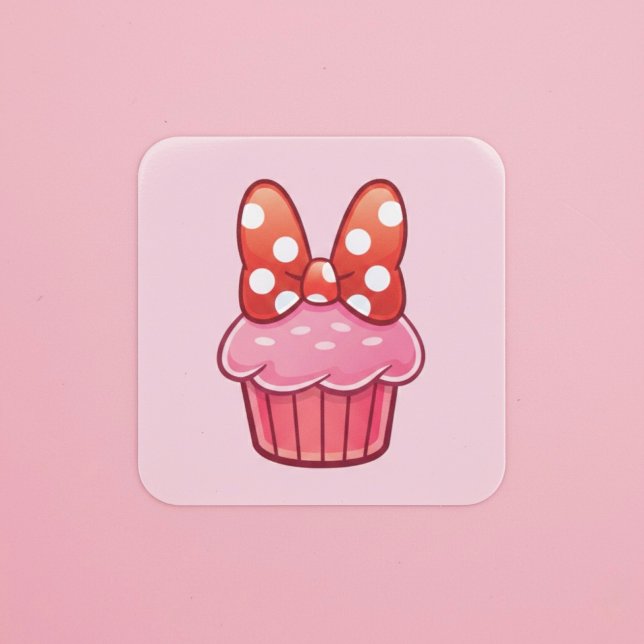 Cupcake-klistermärke Fyrkantigt Klistermärke (Skapare uppladdad)