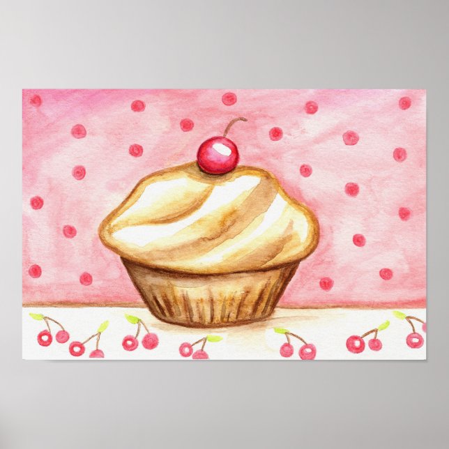 Cupcake konstaffisch tryck (Framsidan)
