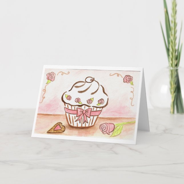 Cupcake-kort Tack Kort (Framsida)