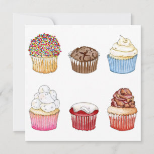 Cupcake-kort Tack Kort