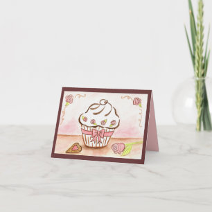 Cupcake-kort Tack Kort