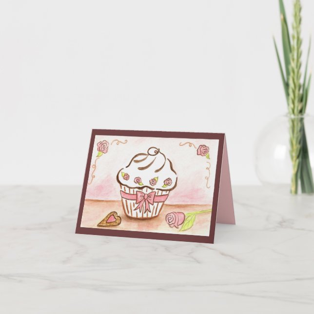 Cupcake-kort Tack Kort (Framsida)