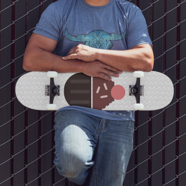 Cupcake med Frosting Namn Strössel Skateboard (Utomhus 3)