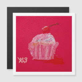 Cupcake med jordgubbssockerkaka